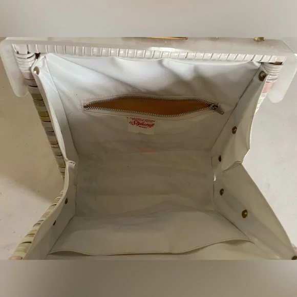 Stylecraft Miami Vintage 1950’s Woven Handbag - Picture 6 of 11